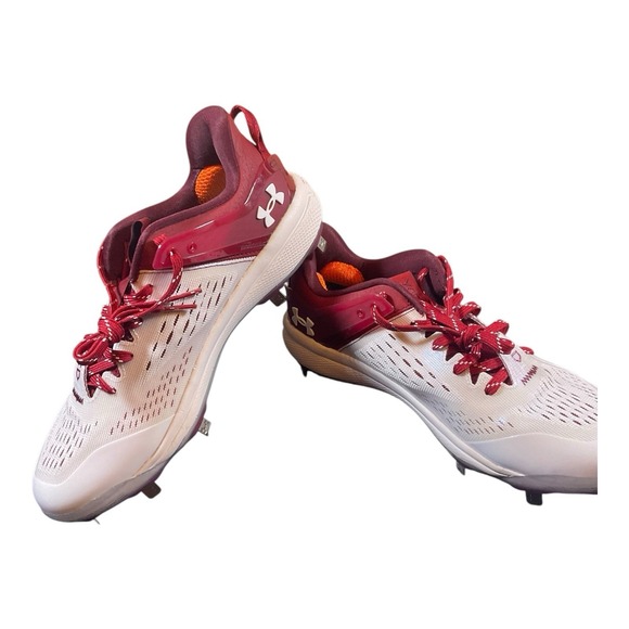 Under Armour Mens Yard Low MT Metal Baseball‎ Cleats 3025592-601 Red Size 7.5 - Picture 6 of 10